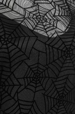 YOURS LONDON - Midi-jurk Met Spinnenwebprint En Mesh In Zwart -NAOMI Kleding Winkel 709a217f da19 4a 161754 Z