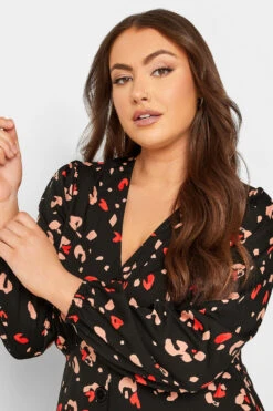 Jurk Met Luipaardprint En Knopen In Zwart -NAOMI Kleding Winkel 72fdf40b 21af 4d 137215 D