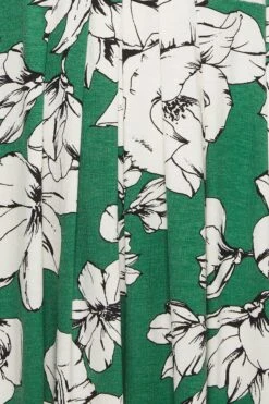 YOURS - Maxi-jurk Met Tropisch Bloemmotief & Korte Mouwen In Groen -NAOMI Kleding Winkel 7540ef46 1efd 45 301600 Z