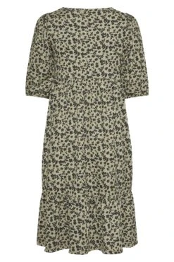 Gelaagde Midi-jurk Met Bloemenprint In Kakigroen -NAOMI Kleding Winkel 7557280f 9ffb 41 300194 BK