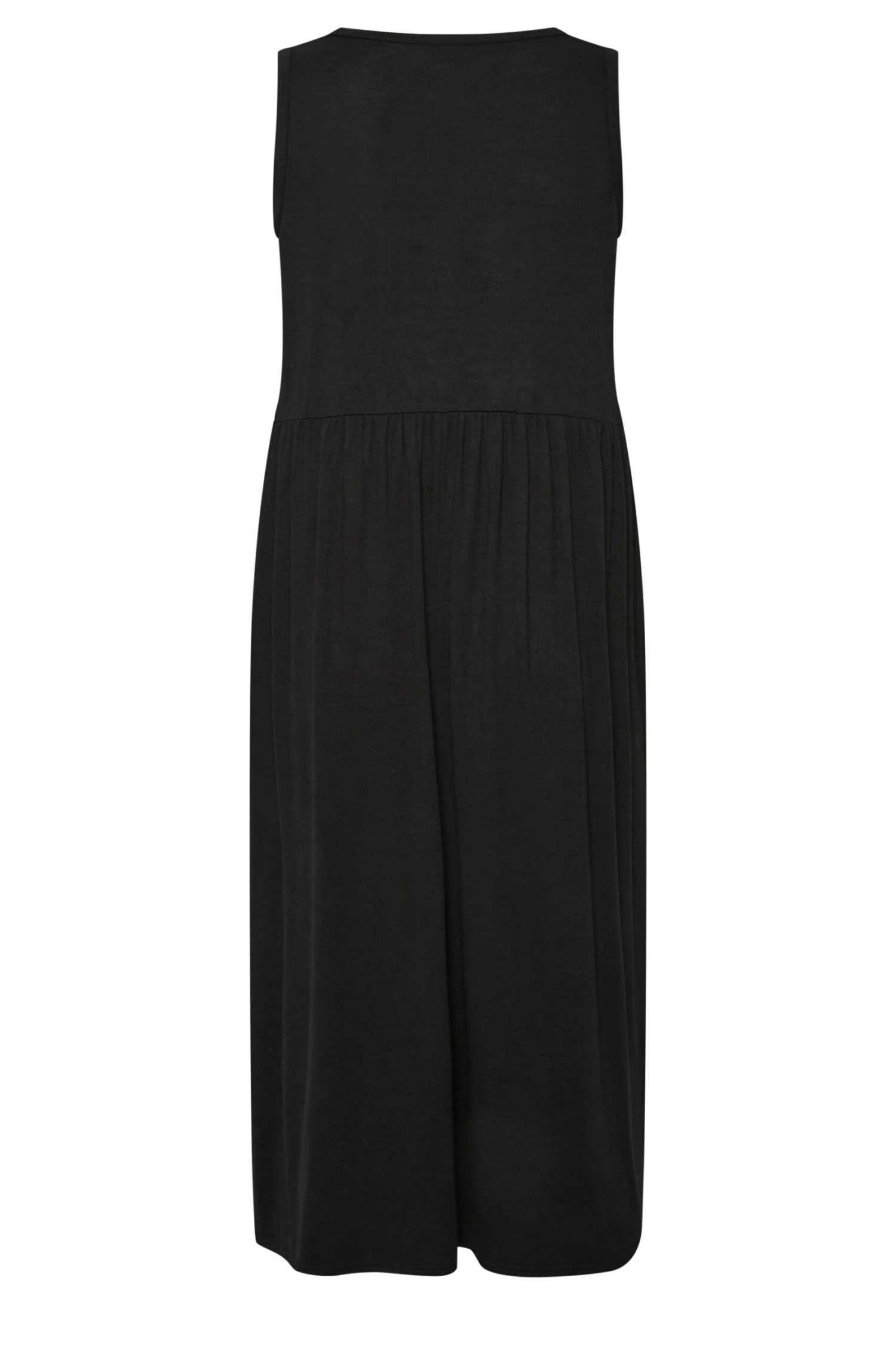 LIMITED COLLECTION - Mouwloze Maxi-jurk Met Knoopdetail In Zwart 8 LIMITED COLLECTION - Mouwloze Maxi-jurk Met Knoopdetail In Zwart - Afbeelding 6