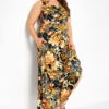 Mouwloze Maxi-jurk Met Bloemenprint In Zwart & Oranje -NAOMI Kleding Winkel 795b79bb 3eec 4d 300810 A
