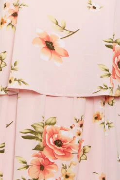 YOURS LONDON - Maxi-jurk Met Bloemmotief En Overlay In Lichtroze -NAOMI Kleding Winkel 7a58dc77 d7b5 41 161943 Z