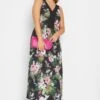 YOURS LONDON - Mouwloze Maxi-jurk Met Tropische Print In Zwart/groen -NAOMI Kleding Winkel 7c077171 3de2 4e 162186 B
