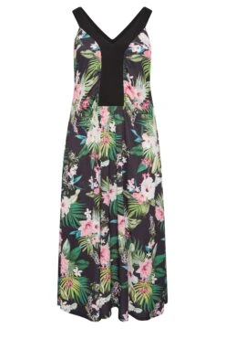 YOURS LONDON - Mouwloze Maxi-jurk Met Tropische Print In Zwart/groen 12 YOURS LONDON - Mouwloze Maxi-jurk Met Tropische Print In Zwart/groen -NAOMI Kleding Winkel 7c10eb58 9b5c 4d 162186 X