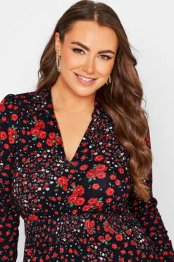 YOURS LONDON - Maxi-jurk Met Bloemenprint & Elastische Taille In Zwart En Rood 10 YOURS LONDON - Maxi-jurk Met Bloemenprint & Elastische Taille In Zwart En Rood -NAOMI Kleding Winkel 7e104ef4 61b8 4d 161939 D