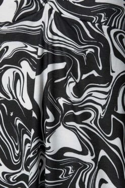 LIMITED COLLECTION - Midi-jurk Met Wervelprint & Lange Mouwen In Zwart -NAOMI Kleding Winkel 7e7b9df0 6e06 46 215211 Z