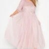 LUXE - Maxi-jurk Met Lovertjes In Roze -NAOMI Kleding Winkel 83ac36b9 517d 4d 161157 A