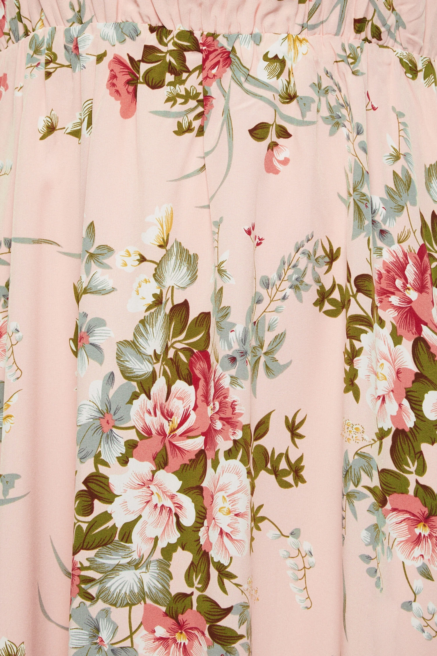 YOURS LONDON - Lange Bardot-jurk Met Bloemmotief & Ruchedetail In Lichtroze 6 YOURS LONDON - Lange Bardot-jurk Met Bloemmotief & Ruchedetail In Lichtroze - Afbeelding 4