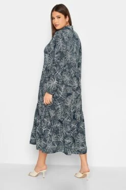 YOURS - Gelaagde Midi-jurk Met Bladerprint & Lange Mouwen In Donkerblauw 9 YOURS - Gelaagde Midi-jurk Met Bladerprint & Lange Mouwen In Donkerblauw -NAOMI Kleding Winkel 871b1dab 154f 47 301168 C