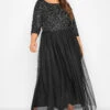 LUXE - Maxi-jurk Met Lovertjes In Zwart -NAOMI Kleding Winkel 891b2942 1e07 43 161873 B