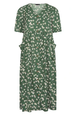 LIMITED COLLECTION - Aangerimpelde Jurk Met Madeliefjesprint & Knopen In Groen 12 LIMITED COLLECTION - Aangerimpelde Jurk Met Madeliefjesprint & Knopen In Groen -NAOMI Kleding Winkel 899f0240 c42e 43 217022 X