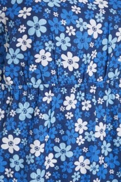 LIMITED COLLECTION - Mouwloze Maxi-jurk Met Retro Bloemen & Bandjes Met Strikdetail In Blauw -NAOMI Kleding Winkel 8e719500 d6ef 4f 214491 Z