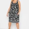 YOURS - Mouwloze Midi-jurk Met Bloemmotief En Zakken In Zwart -NAOMI Kleding Winkel 92d96d10 2437 4d 137327 B