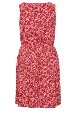 YOURS - Mouwloze Mini-jurk Met Bloemmotief In Roze/rood -NAOMI Kleding Winkel 95ee41fb 8de9 42 137282 Y