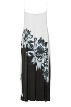 Maxi-jurk Met Cami-bandjes En Bloemenprint In Wit & Zwart -NAOMI Kleding Winkel 968c3045 2c94 4a 301028 Y