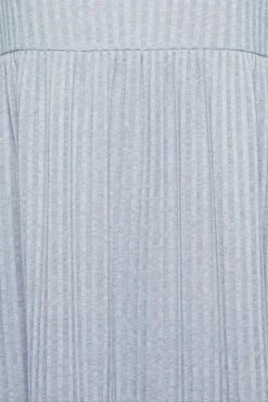 YOURS - Geribbelde Midi-jurk Met Lange Mouwen & Lagen In Blauwgrijs -NAOMI Kleding Winkel 9795be1b 0152 41 301713 Z