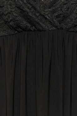 YOURS LONDON - Maxi-jurk Met Overslag En Kant In Zwart -NAOMI Kleding Winkel 9d9f3492 aa14 4e 161907 Z