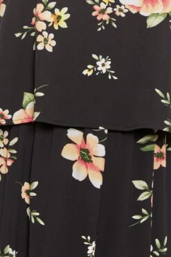 YOURS LONDON - Maxi-jurk Met Bloemmotief En Overlay In Zwart -NAOMI Kleding Winkel a0361153 eb23 48 161942 Z