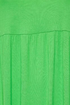 LIMITED COLLECTION - Aangerimpelde Maxi-jurk Met Korte Mouwen In Felgroen -NAOMI Kleding Winkel a1147e2f 0552 45 215718 Z