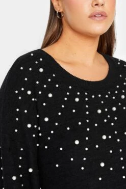 YOURS LUXURY - Soft Touch Trui-jurk Met Parels & Diamantjes In Zwart 10 YOURS LUXURY - Soft Touch Trui-jurk Met Parels & Diamantjes In Zwart -NAOMI Kleding Winkel a1e06532 52d4 4f 301277 D