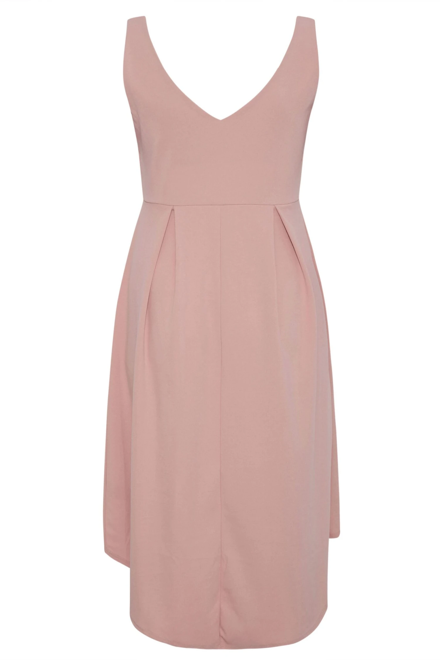 YOURS LONDON - Curve Mouwloze Midi-jurk Met Lange Achterkant In Roze 7 YOURS LONDON - Curve Mouwloze Midi-jurk Met Lange Achterkant In Roze - Afbeelding 5