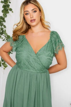 YOURS LONDON - Maxi-jurk Met Omslag & Kant In Groen 9 YOURS LONDON - Maxi-jurk Met Omslag & Kant In Groen -NAOMI Kleding Winkel a44c6f9e 586c 4d 161895 D