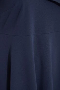 YOURS LONDON - Midi Jurk Met Bardot-hals & Lange Achterkant In Donkerblauw -NAOMI Kleding Winkel a4b14829 601f 49 162087 Z