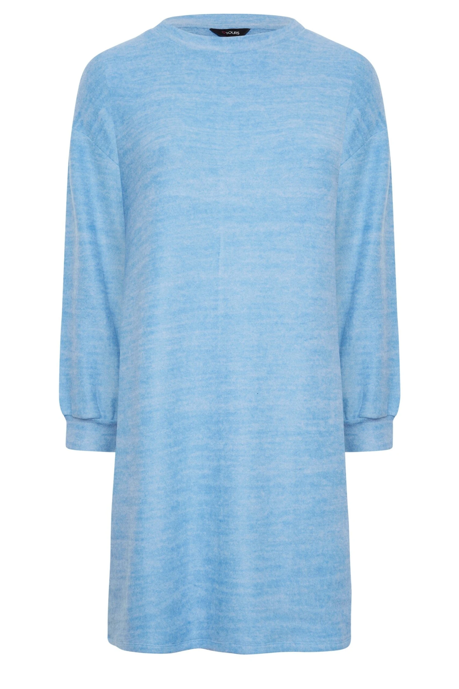 YOURS - Soft Touch Midi-jurk In Gemêleerd Blauw 7 YOURS - Soft Touch Midi-jurk In Gemêleerd Blauw - Afbeelding 5