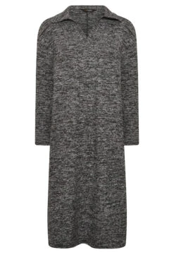 Soft Touch Midi-jurk Met Open Kraag In Gemêleerd Donkergrijs 13 Soft Touch Midi-jurk Met Open Kraag In Gemêleerd Donkergrijs -NAOMI Kleding Winkel ac399d39 d55b 49 301511 X