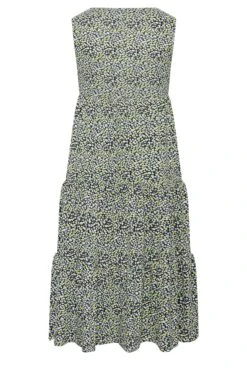 YOURS - Mouwloze Midaxi-jurk Met Bloemmotief In Blauw/geel -NAOMI Kleding Winkel ae89da49 6f73 47 301897 Y