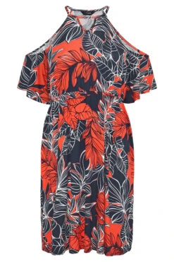 Midi-jurk Met Blote Schouders & Bladerprint In Zwart En Rood 12 Midi-jurk Met Blote Schouders & Bladerprint In Zwart En Rood -NAOMI Kleding Winkel b177a568 ddfe 4a 300799 X