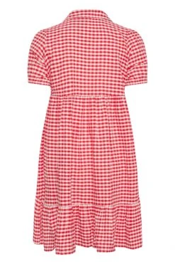 LIMITED COLLECTION - Aangerimpelde Jurk Met Gingham Ruit & Lange Achterkant In Rood 13 LIMITED COLLECTION - Aangerimpelde Jurk Met Gingham Ruit & Lange Achterkant In Rood -NAOMI Kleding Winkel b2b96741 eb1e 47 214400 Y
