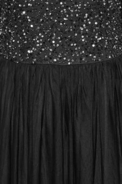 LUXE - Maxi-jurk Met Lovertjes In Zwart -NAOMI Kleding Winkel b51f8017 05f0 40 161873 Z