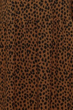 Maxi-jurk Met Dierenprint & Stroken In Bruin -NAOMI Kleding Winkel b70277f4 9175 40 301549 Z