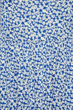 YOURS CURVE - Midaxi-jurk Met Bloemmotief & Vierkante Hals In Donkerblauw -NAOMI Kleding Winkel b736c770 a376 4b 302052 Z