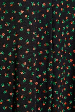 LIMITED COLLECTION - Jurk Met Lange Mouwen, Bloemetjesprint & Zakken In Zwart -NAOMI Kleding Winkel b774ed11 bb05 40 215233 Z