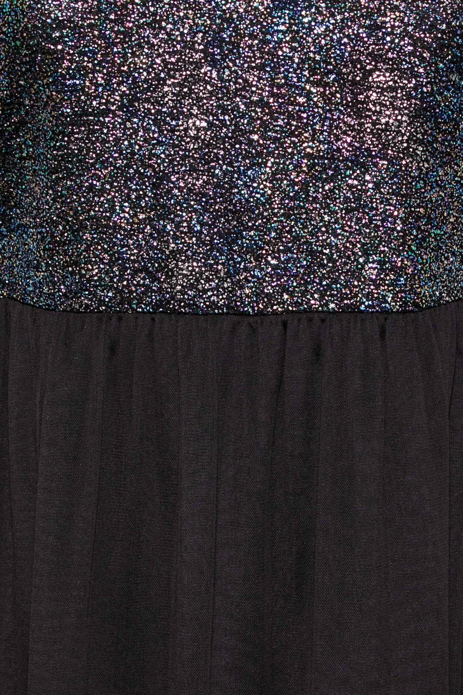 LIMITED COLLECTION - Midi-jurk Met Mesh Rok & Glitter In Zwart 6 LIMITED COLLECTION - Midi-jurk Met Mesh Rok & Glitter In Zwart - Afbeelding 4