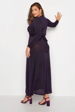 YOURS LONDON - Maxi-jurk Met Glitter & Knoopdetail In Zwart En Paars 9 YOURS LONDON - Maxi-jurk Met Glitter & Knoopdetail In Zwart En Paars -NAOMI Kleding Winkel bd745c86 12a8 48 161638 C