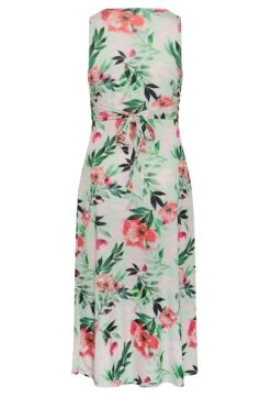 YOURS LONDON - Mouwloze Maxi-jurk Met Bloemmotief & Knoopdetail In Groen -NAOMI Kleding Winkel c07b962f b85d 49 162141 Y
