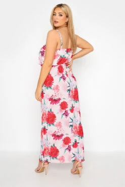 YOURS LONDON - Maxi Cami-jurk Met Bloemenprint In Roze -NAOMI Kleding Winkel c0c3c3d0 1b74 44 161431 C