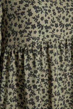 Gelaagde Midi-jurk Met Bloemenprint In Kakigroen -NAOMI Kleding Winkel c337c585 0358 4b 300194 S