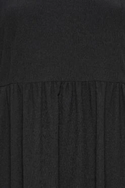 YOURS - Aangerimpelde Midi-jurk Met Textuur In Zwart -NAOMI Kleding Winkel c53a4d39 167d 49 137506 Z