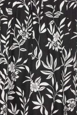 YOURS - Mouwloze Midi-jurk Met Bloemmotief En Zakken In Zwart -NAOMI Kleding Winkel cf16fcd7 ed72 44 137327 Z