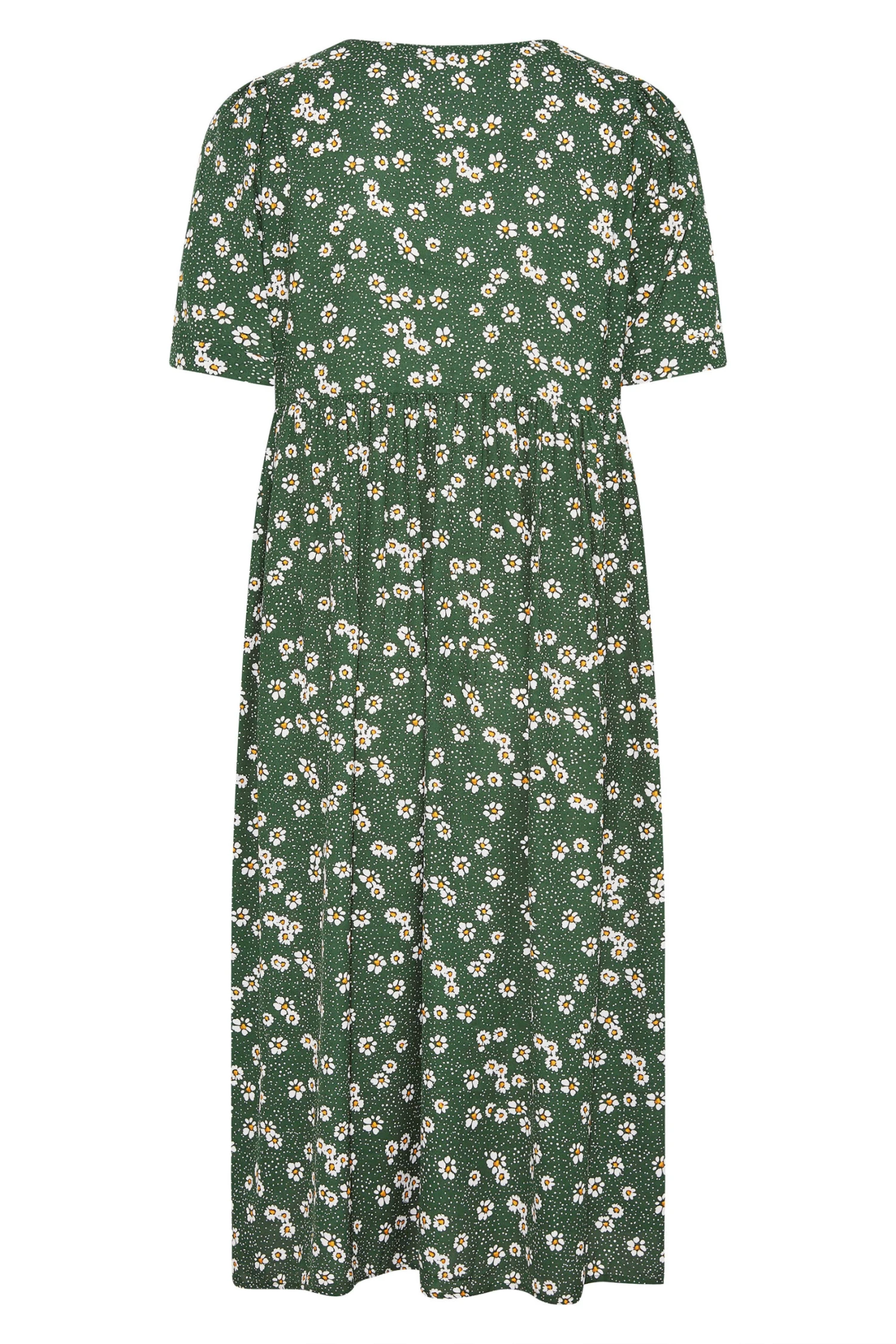 LIMITED COLLECTION - Aangerimpelde Jurk Met Madeliefjesprint & Knopen In Groen 8 LIMITED COLLECTION - Aangerimpelde Jurk Met Madeliefjesprint & Knopen In Groen - Afbeelding 6