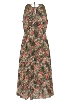 YOURS LONDON - Mouwloze Lange Jurk Met Tropische Print In Groen -NAOMI Kleding Winkel d2402517 307d 49 161184 X
