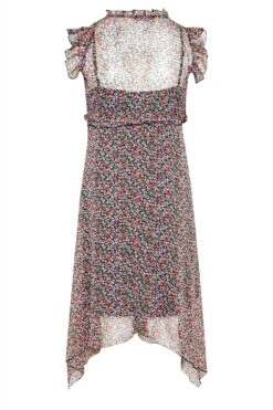 Mouwloze Jurk Met Bloemetjesprint & Asymmetrische Zoom In Zwart -NAOMI Kleding Winkel d38391b0 d832 4d 174009 Y