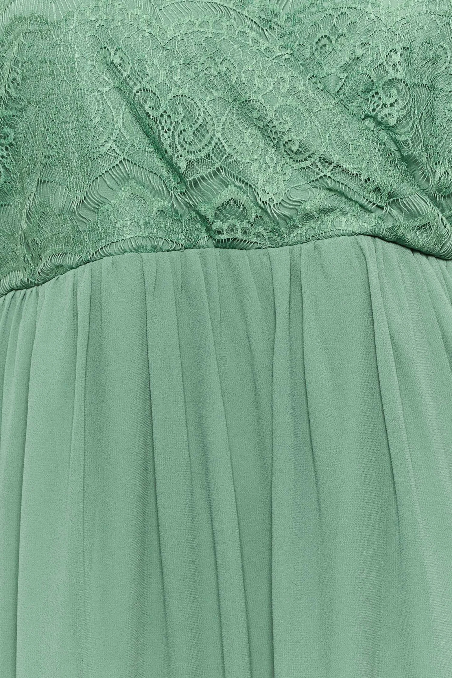 YOURS LONDON - Maxi-jurk Met Omslag & Kant In Groen 5 YOURS LONDON - Maxi-jurk Met Omslag & Kant In Groen - Afbeelding 4