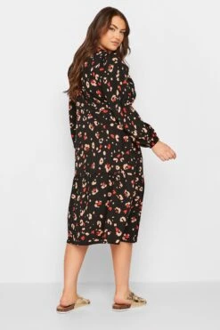 Jurk Met Luipaardprint En Knopen In Zwart -NAOMI Kleding Winkel d8c223dc 4f41 41 137215 C