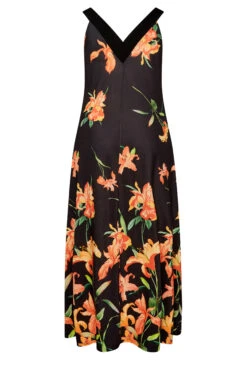 YOURS LONDON - Mouwloze Maxi-jurk Met Bloemmotief In Zwart -NAOMI Kleding Winkel da1b44c0 73d8 4e 162184 Y